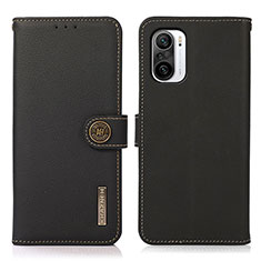 Coque Portefeuille Livre Cuir Etui Clapet B02H pour Xiaomi Redmi K40 Pro+ Plus 5G Noir