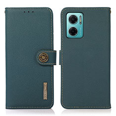 Coque Portefeuille Livre Cuir Etui Clapet B02H pour Xiaomi Redmi Note 11E 5G Vert