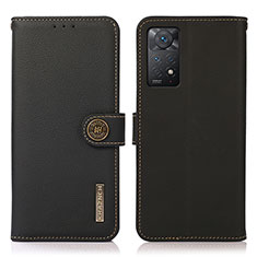 Coque Portefeuille Livre Cuir Etui Clapet B02H pour Xiaomi Redmi Note 12 Pro 4G Noir