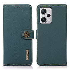 Coque Portefeuille Livre Cuir Etui Clapet B02H pour Xiaomi Redmi Note 12 Pro+ Plus 5G Vert