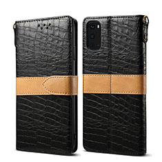 Coque Portefeuille Livre Cuir Etui Clapet B02S pour Samsung Galaxy S20 Noir