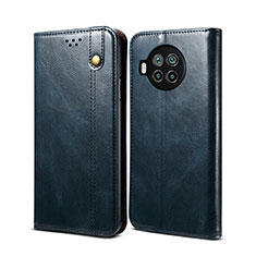 Coque Portefeuille Livre Cuir Etui Clapet B02S pour Xiaomi Mi 10i 5G Bleu