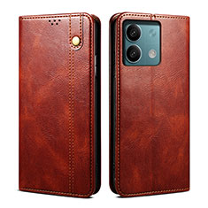 Coque Portefeuille Livre Cuir Etui Clapet B02S pour Xiaomi Redmi Note 13 5G Marron