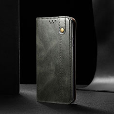 Coque Portefeuille Livre Cuir Etui Clapet B02S pour Xiaomi Redmi Note 9 4G Vert