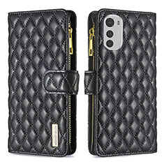 Coque Portefeuille Livre Cuir Etui Clapet B03F pour Motorola Moto E32 Noir