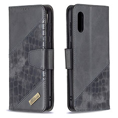 Coque Portefeuille Livre Cuir Etui Clapet B03F pour Samsung Galaxy A02 Noir