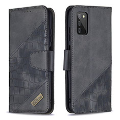 Coque Portefeuille Livre Cuir Etui Clapet B03F pour Samsung Galaxy A02s Noir