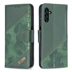 Coque Portefeuille Livre Cuir Etui Clapet B03F pour Samsung Galaxy A04s Vert