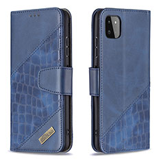 Coque Portefeuille Livre Cuir Etui Clapet B03F pour Samsung Galaxy A22s 5G Bleu