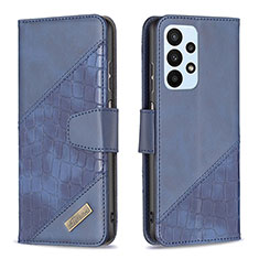 Coque Portefeuille Livre Cuir Etui Clapet B03F pour Samsung Galaxy A23 4G Bleu