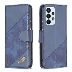 Coque Portefeuille Livre Cuir Etui Clapet B03F pour Samsung Galaxy A23 5G Bleu