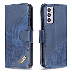 Coque Portefeuille Livre Cuir Etui Clapet B03F pour Samsung Galaxy A24 4G Bleu