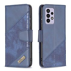 Coque Portefeuille Livre Cuir Etui Clapet B03F pour Samsung Galaxy A33 5G Bleu