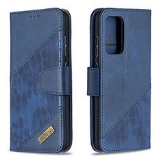 Coque Portefeuille Livre Cuir Etui Clapet B03F pour Samsung Galaxy A52 4G Bleu