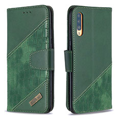 Coque Portefeuille Livre Cuir Etui Clapet B03F pour Samsung Galaxy A70 Vert