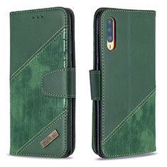 Coque Portefeuille Livre Cuir Etui Clapet B03F pour Samsung Galaxy A70S Vert