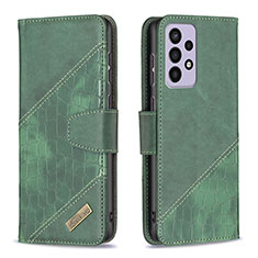 Coque Portefeuille Livre Cuir Etui Clapet B03F pour Samsung Galaxy A73 5G Vert