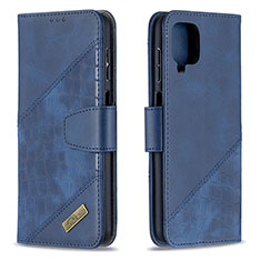 Coque Portefeuille Livre Cuir Etui Clapet B03F pour Samsung Galaxy M12 Bleu