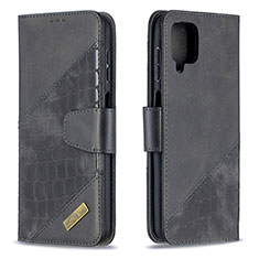 Coque Portefeuille Livre Cuir Etui Clapet B03F pour Samsung Galaxy M12 Noir