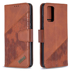 Coque Portefeuille Livre Cuir Etui Clapet B03F pour Samsung Galaxy Note 20 5G Marron