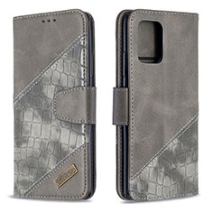 Coque Portefeuille Livre Cuir Etui Clapet B03F pour Samsung Galaxy S10 Lite Gris Fonce