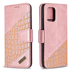 Coque Portefeuille Livre Cuir Etui Clapet B03F pour Samsung Galaxy S10 Lite Or Rose