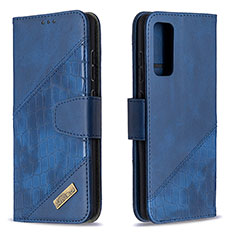 Coque Portefeuille Livre Cuir Etui Clapet B03F pour Samsung Galaxy S20 FE (2022) 5G Bleu