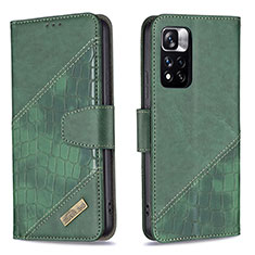 Coque Portefeuille Livre Cuir Etui Clapet B03F pour Xiaomi Mi 11i 5G (2022) Vert