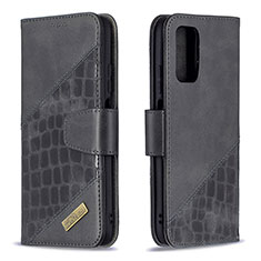 Coque Portefeuille Livre Cuir Etui Clapet B03F pour Xiaomi Poco M3 Noir