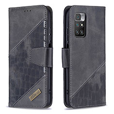 Coque Portefeuille Livre Cuir Etui Clapet B03F pour Xiaomi Redmi 10 (2022) Noir