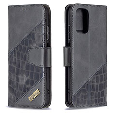 Coque Portefeuille Livre Cuir Etui Clapet B03F pour Xiaomi Redmi Note 10 4G Noir