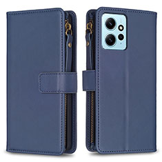 Coque Portefeuille Livre Cuir Etui Clapet B03F pour Xiaomi Redmi Note 12 4G Bleu