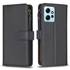 Coque Portefeuille Livre Cuir Etui Clapet B03F pour Xiaomi Redmi Note 12 4G Noir