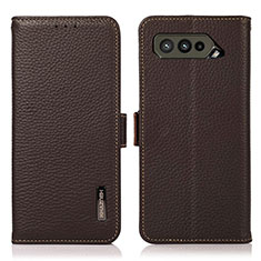 Coque Portefeuille Livre Cuir Etui Clapet B03H pour Asus ROG Phone 5s Marron