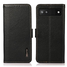 Coque Portefeuille Livre Cuir Etui Clapet B03H pour Google Pixel 6a 5G Noir