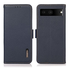 Coque Portefeuille Livre Cuir Etui Clapet B03H pour Google Pixel 7 5G Bleu