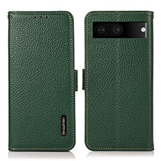 Coque Portefeuille Livre Cuir Etui Clapet B03H pour Google Pixel 7 5G Vert