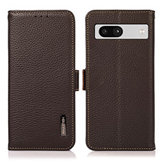 Coque Portefeuille Livre Cuir Etui Clapet B03H pour Google Pixel 7a 5G Marron