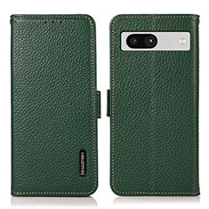 Coque Portefeuille Livre Cuir Etui Clapet B03H pour Google Pixel 7a 5G Vert