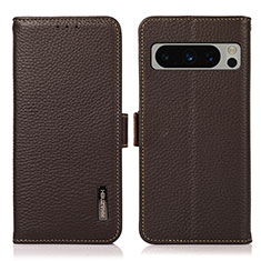 Coque Portefeuille Livre Cuir Etui Clapet B03H pour Google Pixel 8 Pro 5G Marron