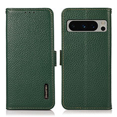 Coque Portefeuille Livre Cuir Etui Clapet B03H pour Google Pixel 8 Pro 5G Vert