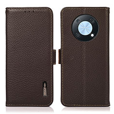 Coque Portefeuille Livre Cuir Etui Clapet B03H pour Huawei Enjoy 50 Pro Marron