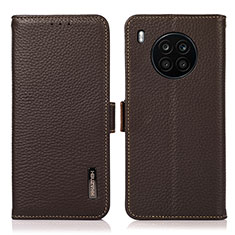 Coque Portefeuille Livre Cuir Etui Clapet B03H pour Huawei Honor 50 Lite Marron