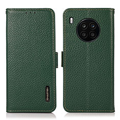 Coque Portefeuille Livre Cuir Etui Clapet B03H pour Huawei Honor 50 Lite Vert