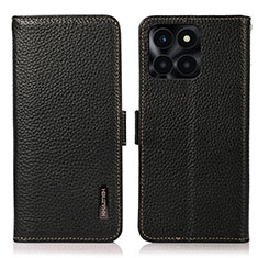 Coque Portefeuille Livre Cuir Etui Clapet B03H pour Huawei Honor X6a Noir