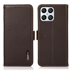 Coque Portefeuille Livre Cuir Etui Clapet B03H pour Huawei Honor X8 4G Marron