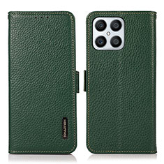 Coque Portefeuille Livre Cuir Etui Clapet B03H pour Huawei Honor X8 4G Vert