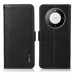 Coque Portefeuille Livre Cuir Etui Clapet B03H pour Huawei Mate 60 Pro Noir