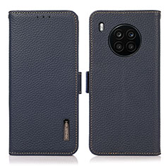 Coque Portefeuille Livre Cuir Etui Clapet B03H pour Huawei Nova 8i Bleu