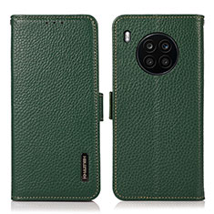 Coque Portefeuille Livre Cuir Etui Clapet B03H pour Huawei Nova 8i Vert